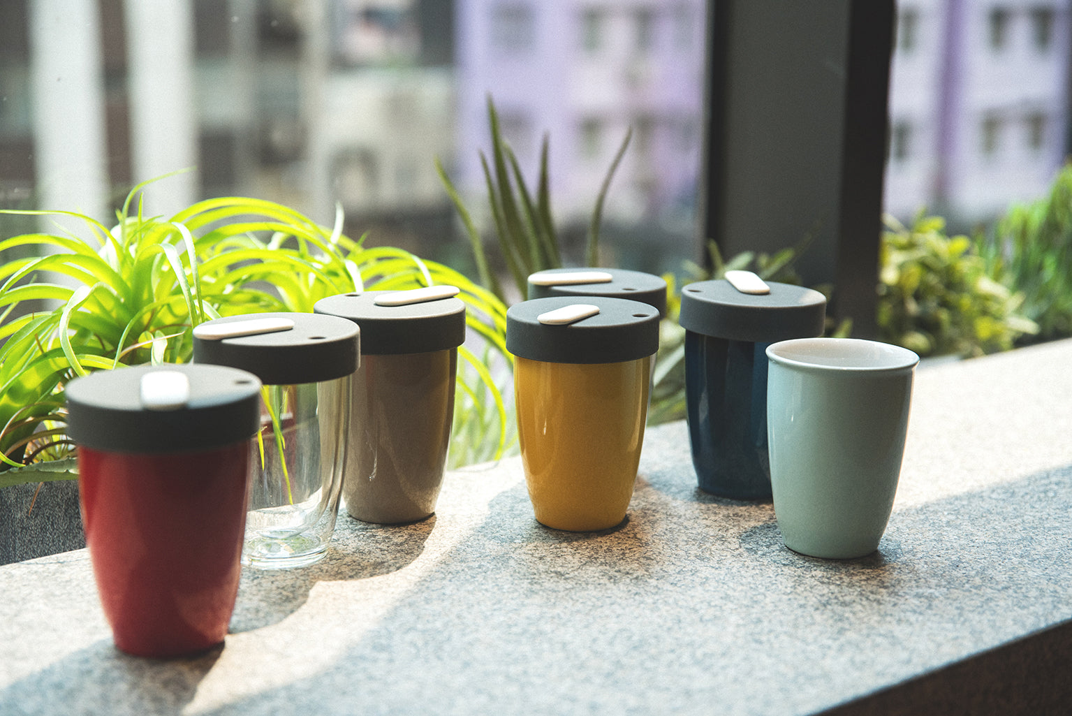 Nomad - Double Walled Ceramics and Glass Travel Coffee 250ml/8oz Mug