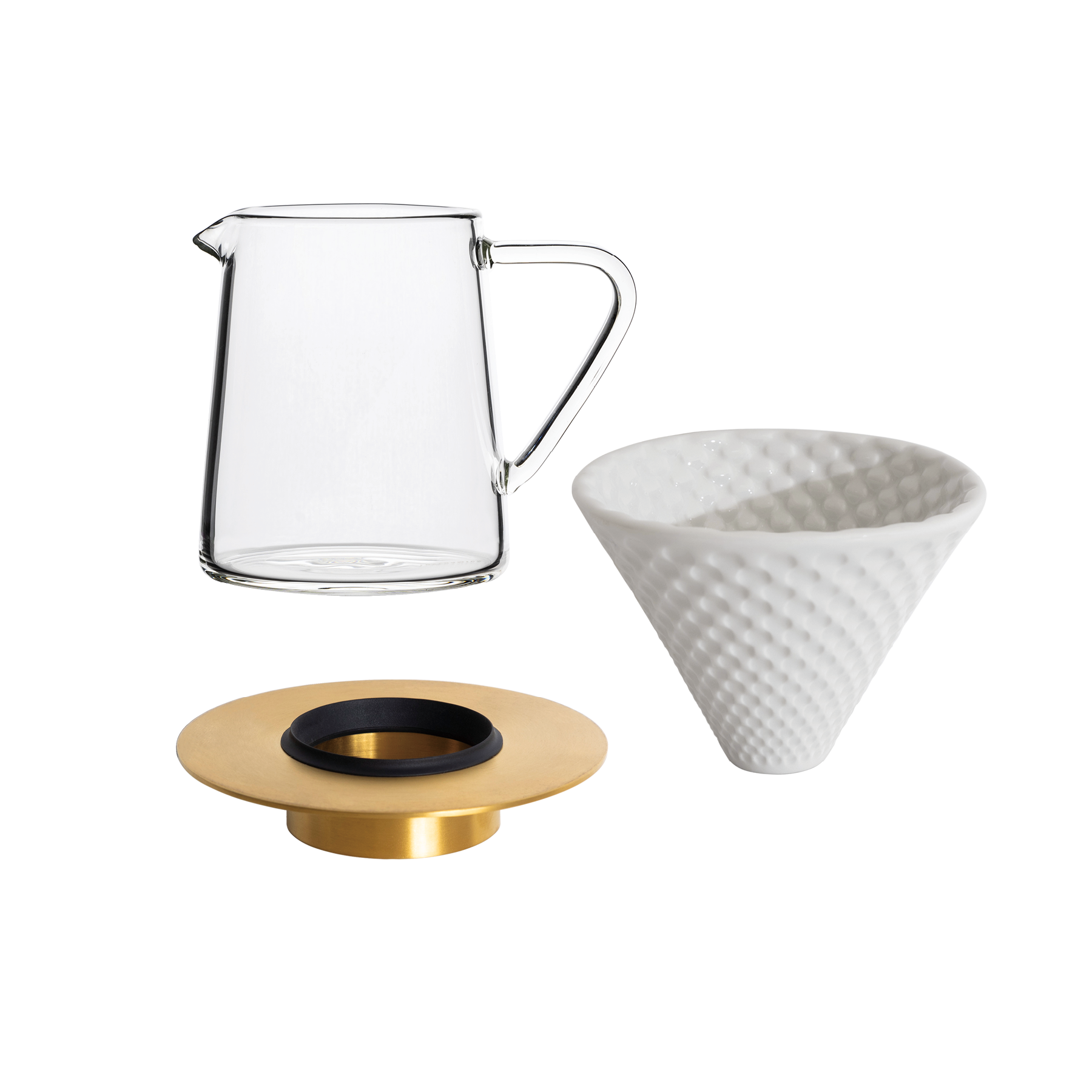 Coffee Dripper Gift Set (Strong/Brass/Tall)