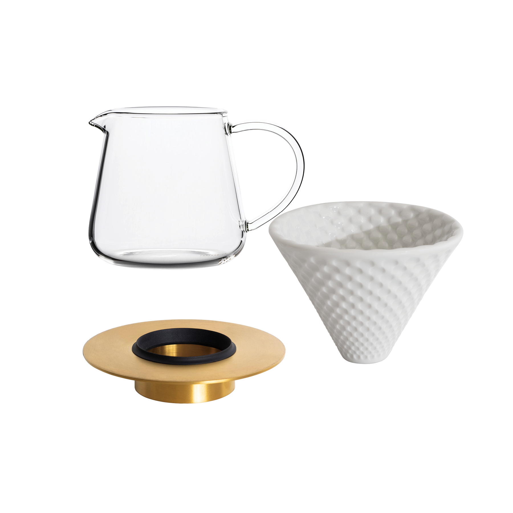 Coffee Dripper Gift Set (Strong/Brass/Tall)