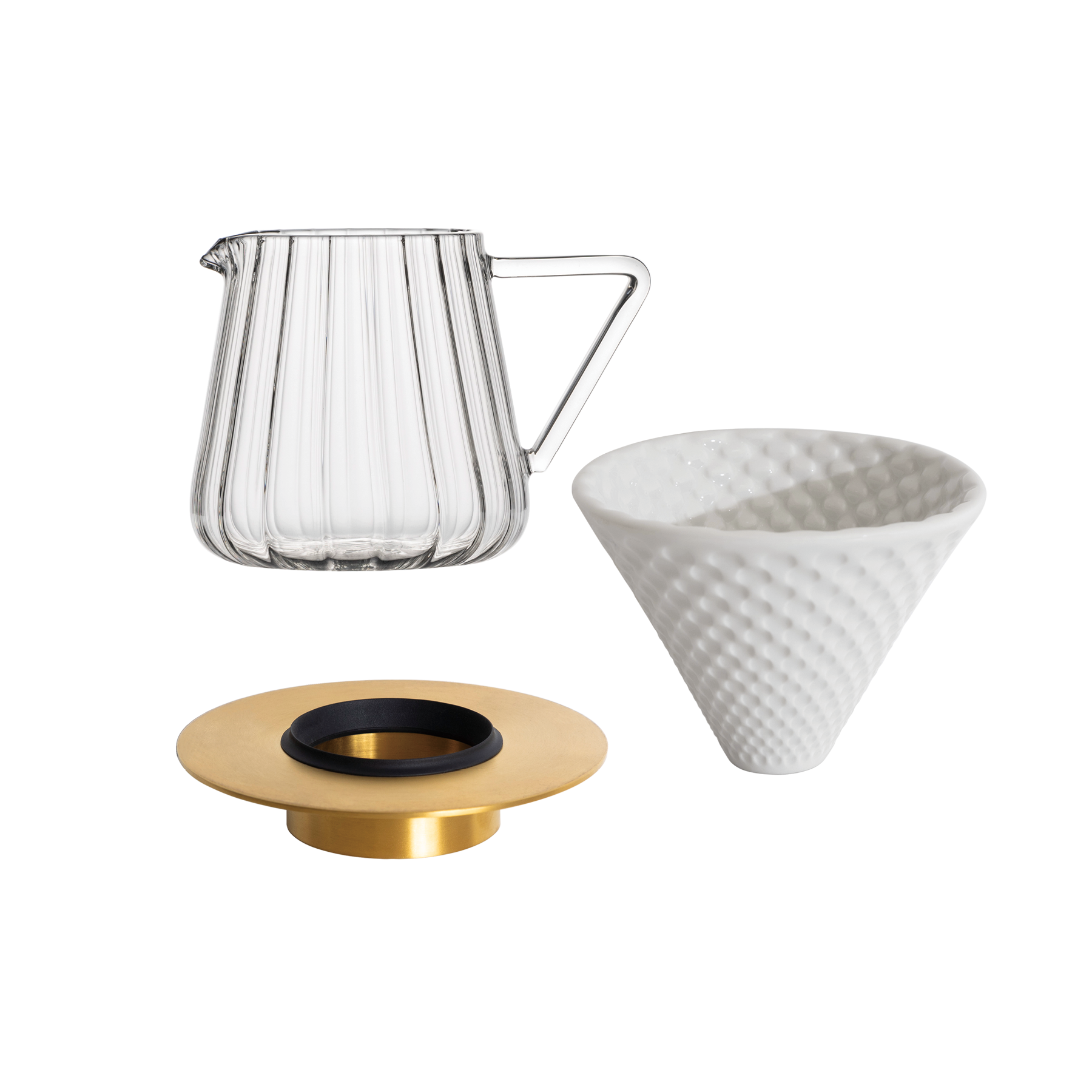 Coffee Dripper Gift Set (Strong/Brass/Tall)