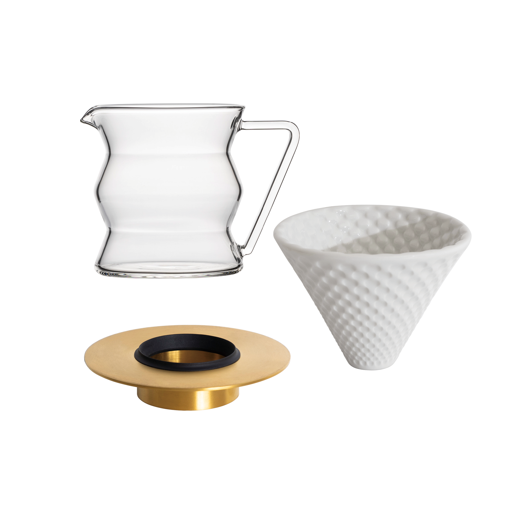 Coffee Dripper Gift Set (Strong/Brass/Tall)