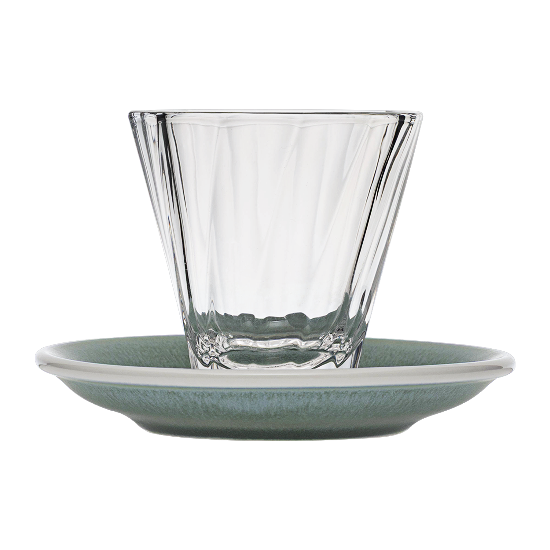 180ml Twisted Cappuccino Glass  and 14.5cm Shared Saucer