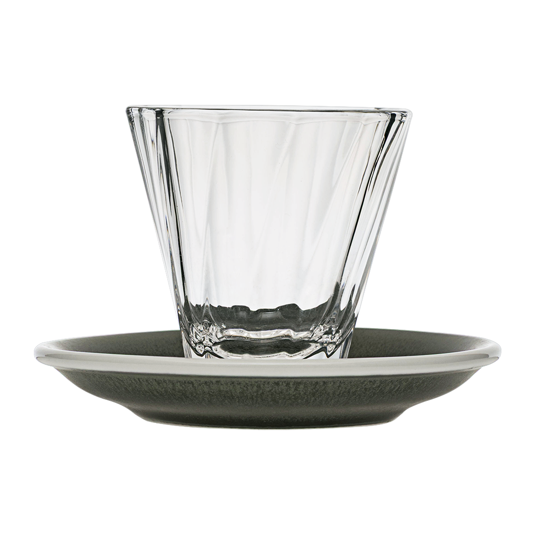 180ml Twisted Cappuccino Glass  and 14.5cm Shared Saucer