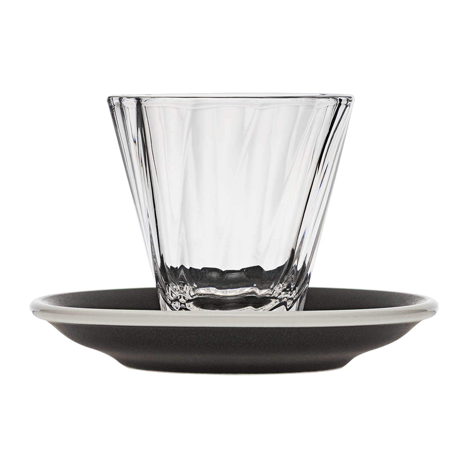 180ml Twisted Cappuccino Glass  and 14.5cm Shared Saucer