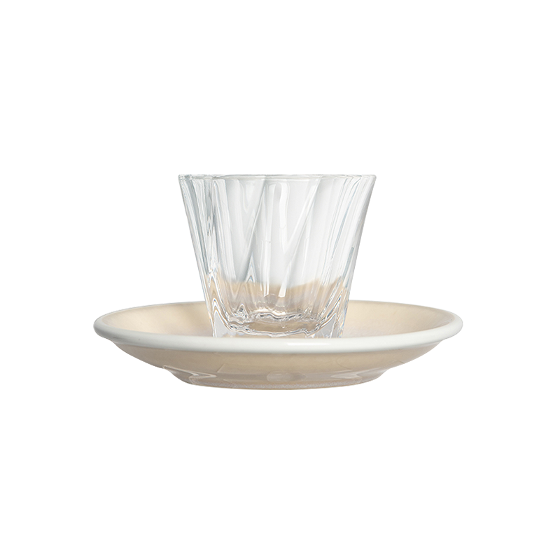 120ml Twisted Cortado Glass and 14.5cm Shared Saucer