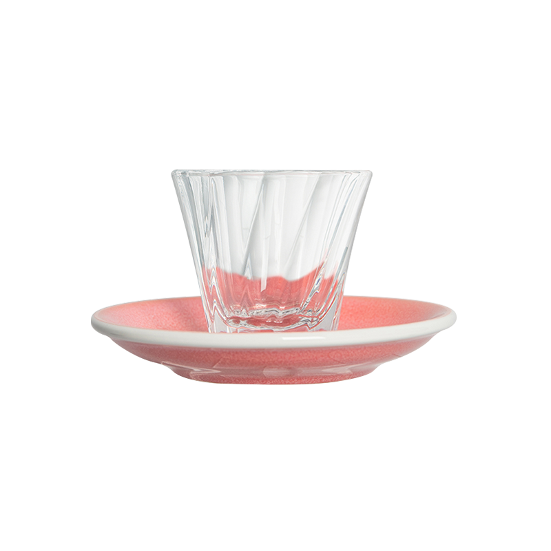 120ml Twisted Cortado Glass and 14.5cm Shared Saucer