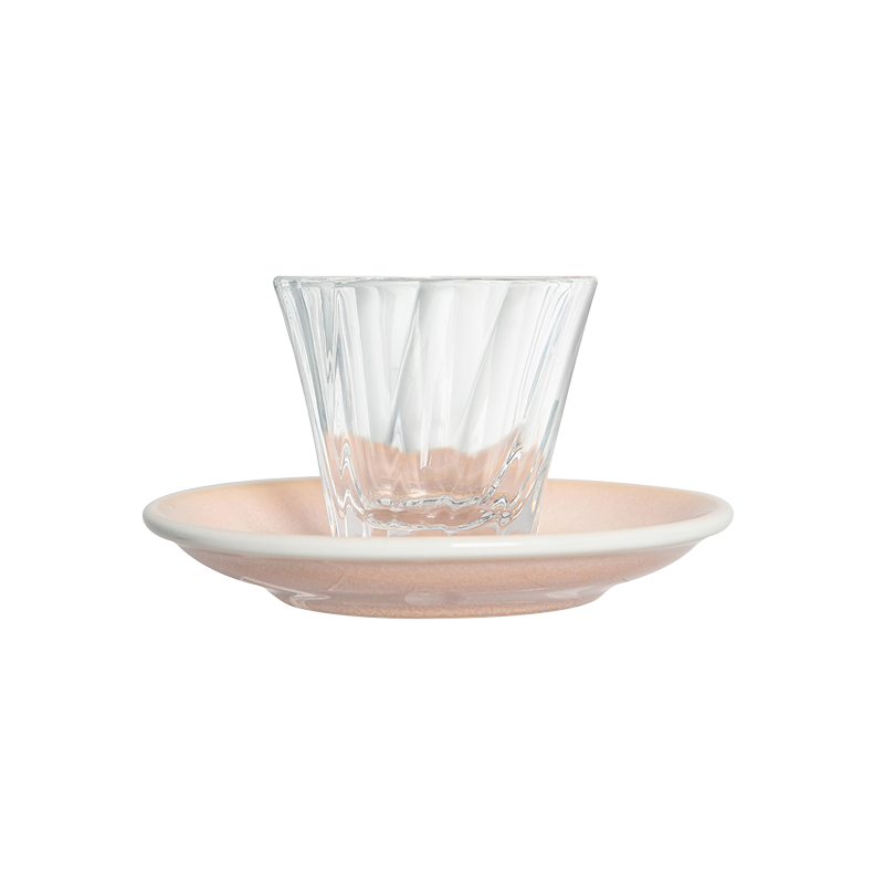 120ml Twisted Cortado Glass and 14.5cm Shared Saucer