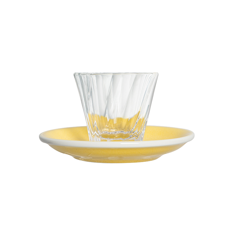 120ml Twisted Cortado Glass and 14.5cm Shared Saucer