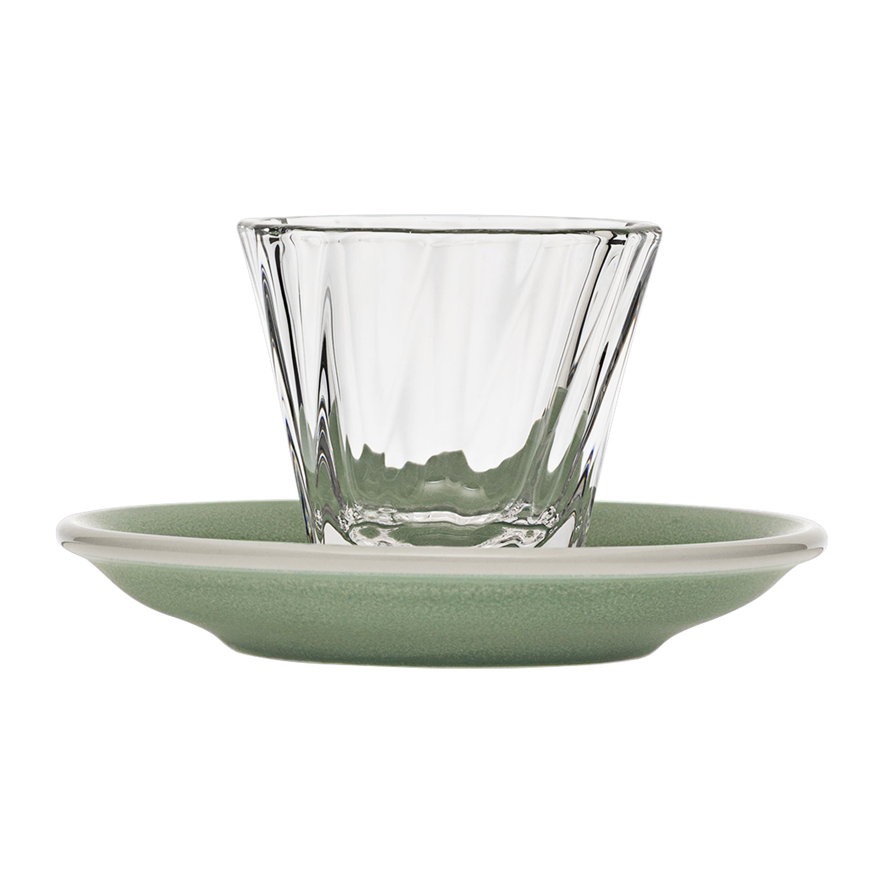 120ml Twisted Cortado Glass and 14.5cm Shared Saucer