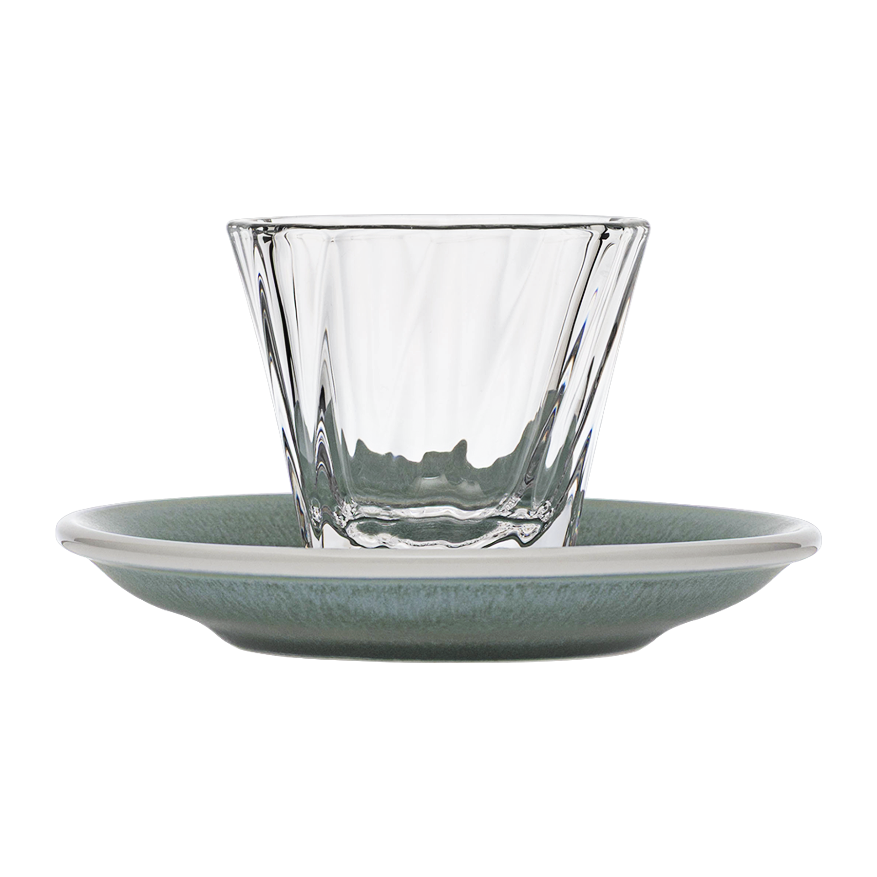 120ml Twisted Cortado Glass and 14.5cm Shared Saucer