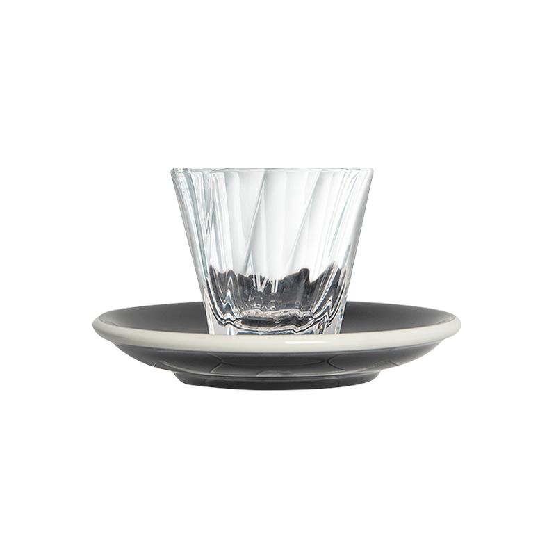 120ml Twisted Cortado Glass and 14.5cm Shared Saucer