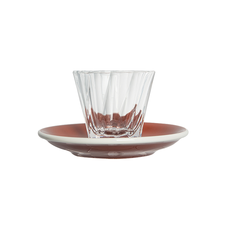 120ml Twisted Cortado Glass and 14.5cm Shared Saucer
