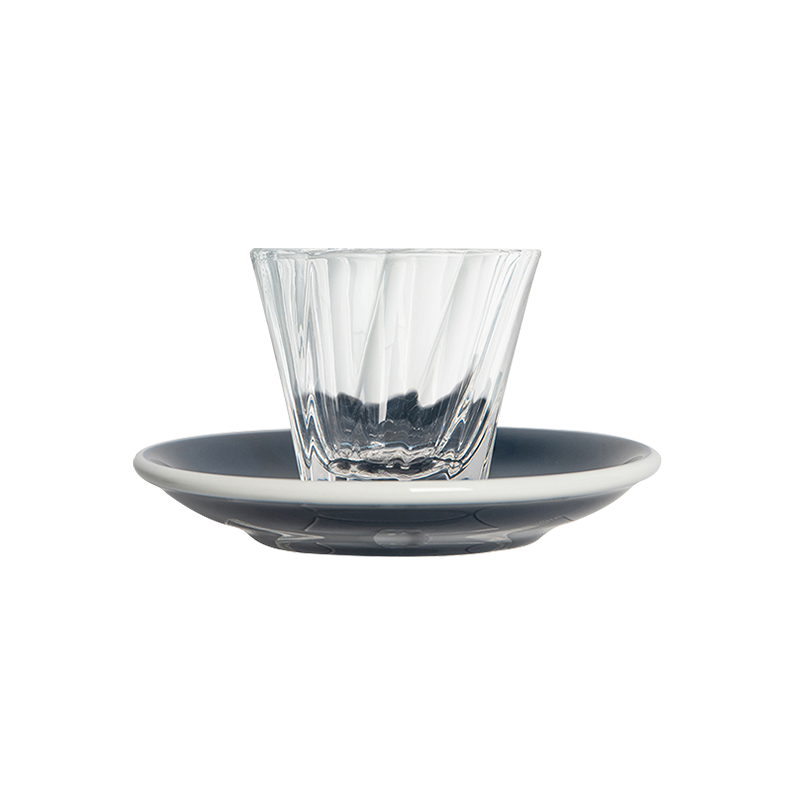 120ml Twisted Cortado Glass and 14.5cm Shared Saucer