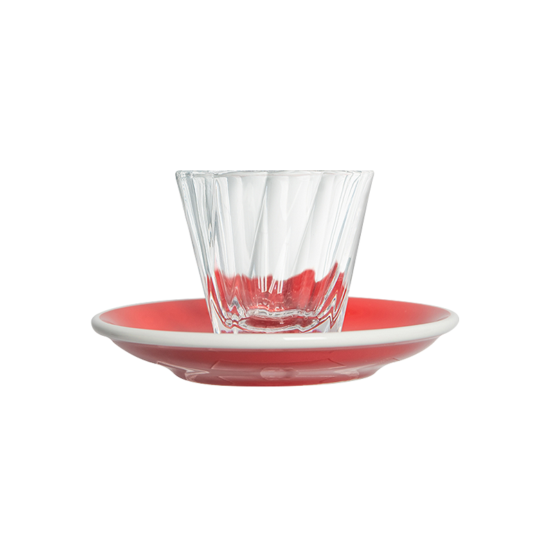 120ml Twisted Cortado Glass and 14.5cm Shared Saucer