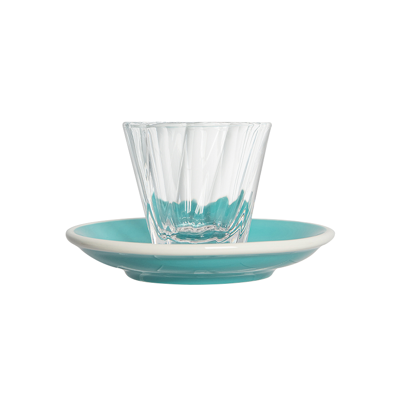 120ml Twisted Cortado Glass and 14.5cm Shared Saucer