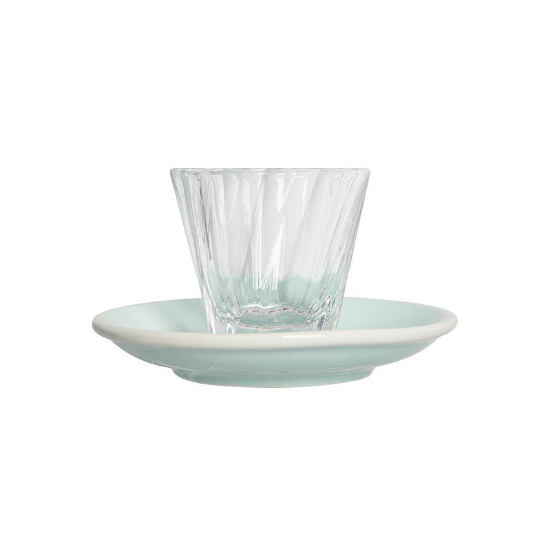 120ml Twisted Cortado Glass and 14.5cm Shared Saucer