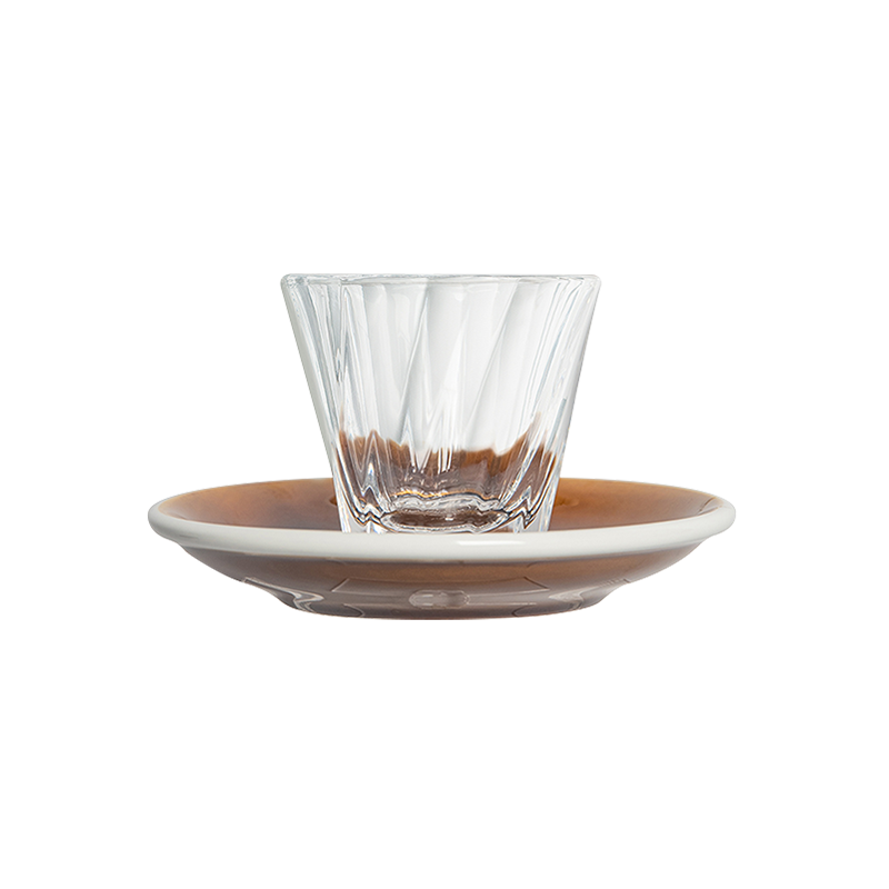 120ml Twisted Cortado Glass and 14.5cm Shared Saucer