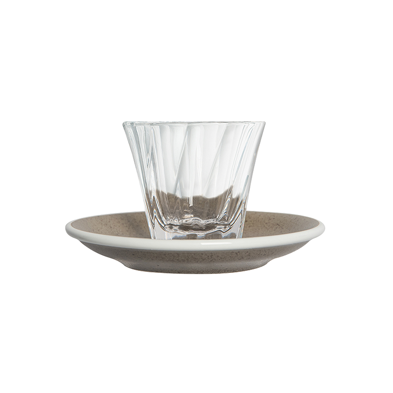 120ml Twisted Cortado Glass and 14.5cm Shared Saucer