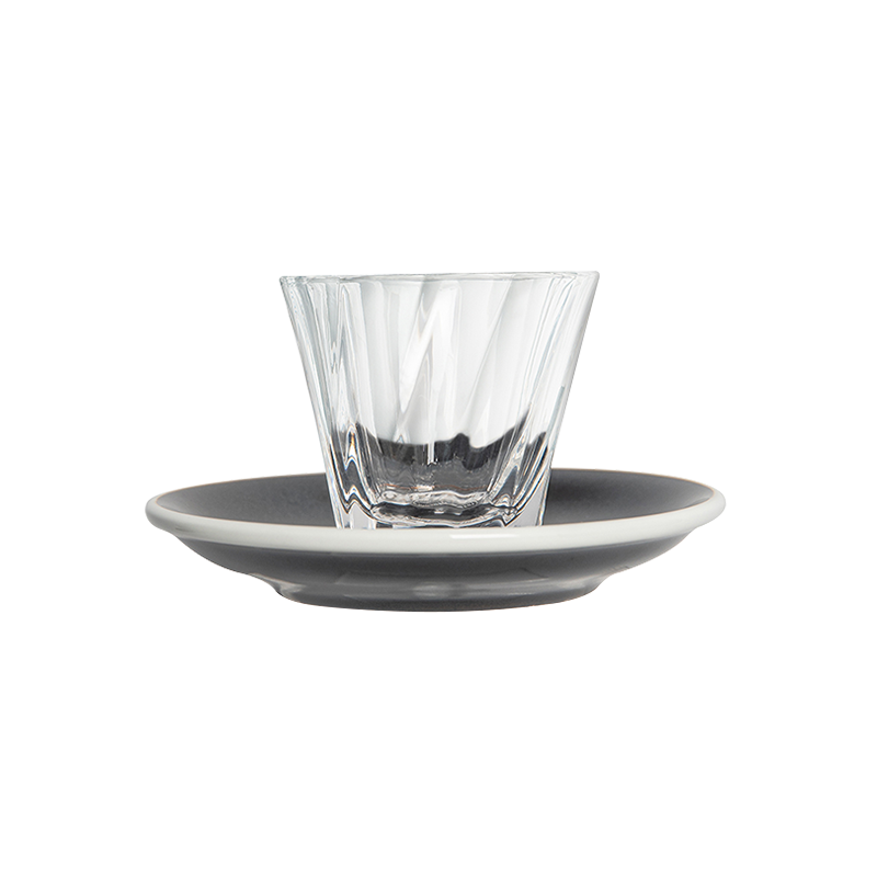 120ml Twisted Cortado Glass and 14.5cm Shared Saucer