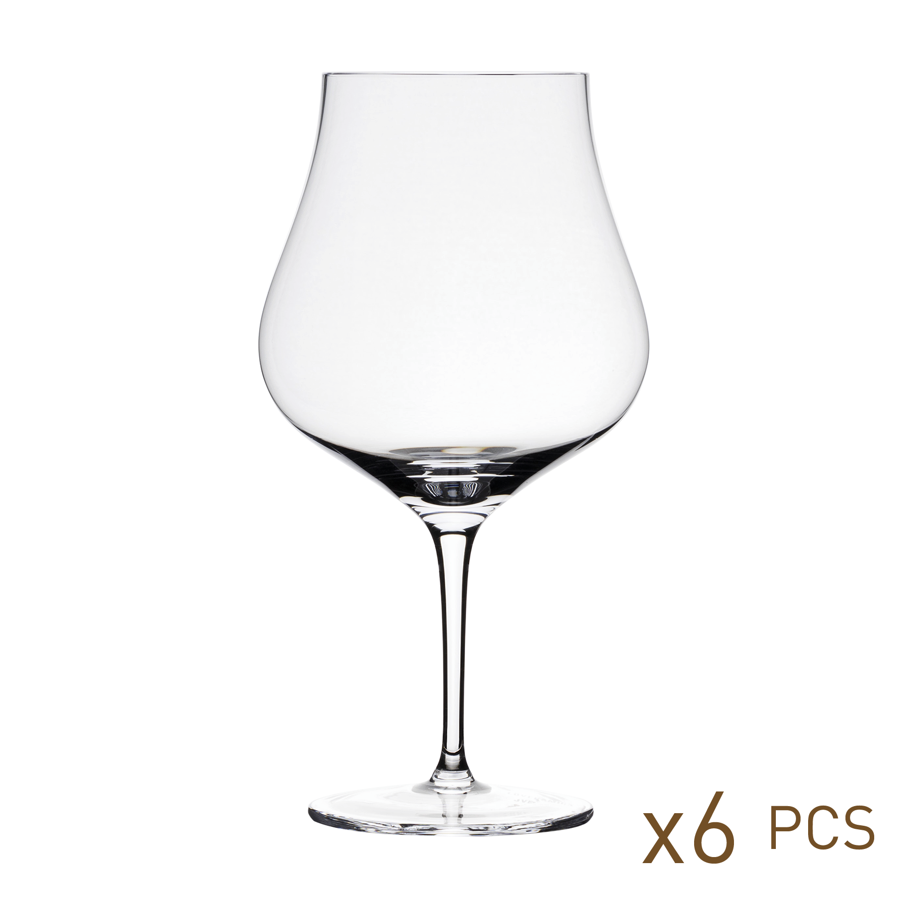 Urban Glass - Set of 6 x 300ml Burgundy Glass (Clear) - by Loveramics