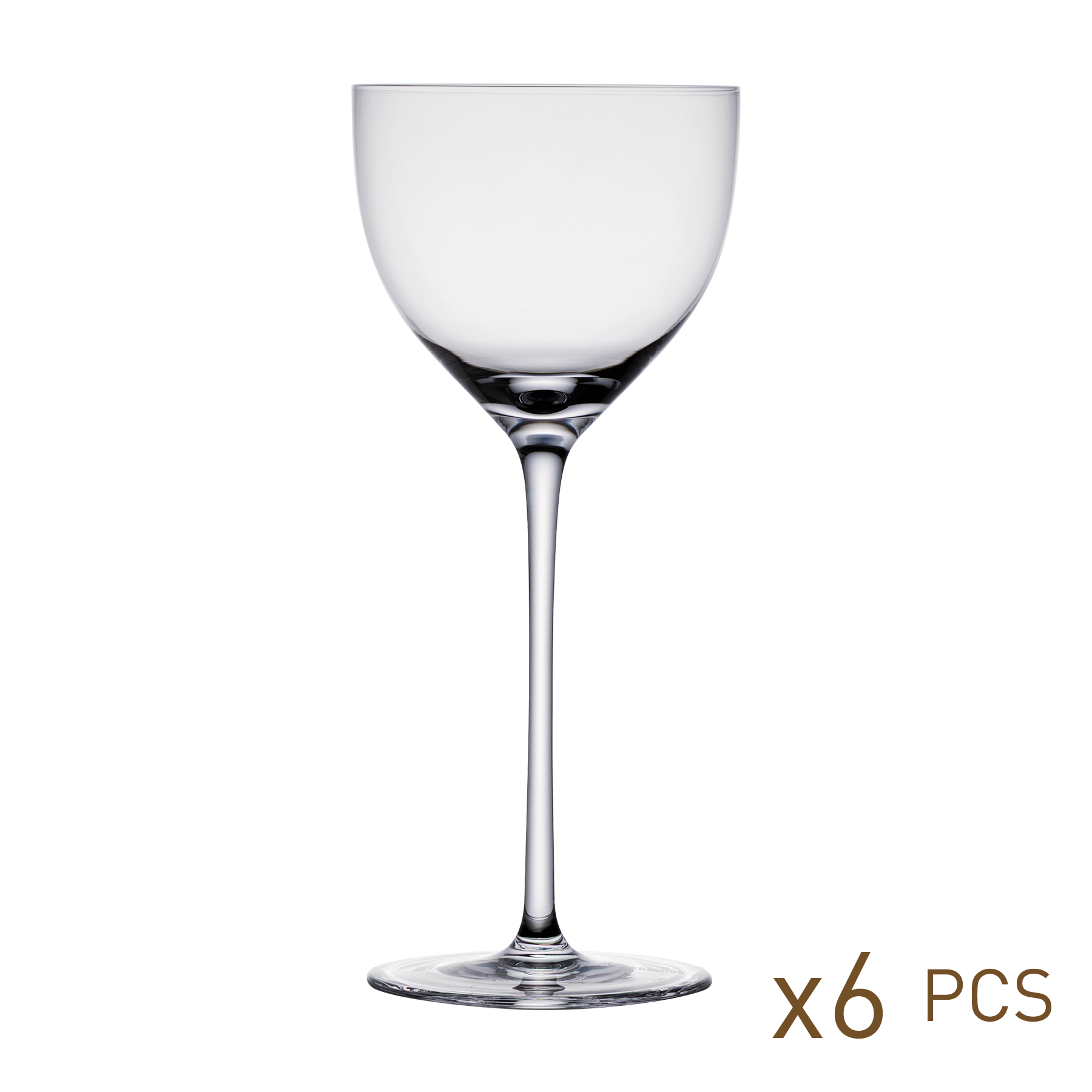 Urban Glass - Set of 6 x 125ml Tall Nick and Nora Glass (Clear) - by  Loveramics