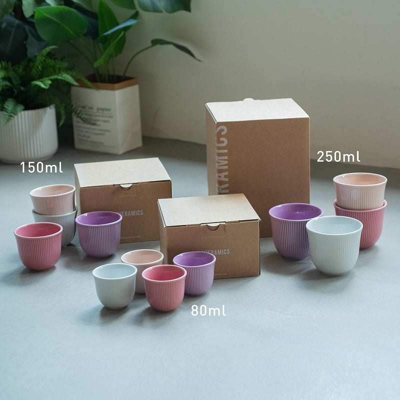 Brewers - Set of 4 Embossed Tasting Cup (Mauve Morn)
