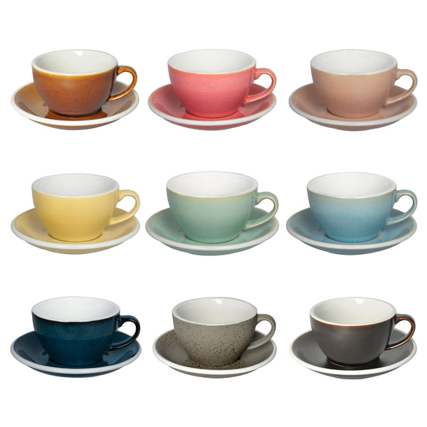 Egg Set of 1 250ml Cappuccino Cup & Saucer (Potters Colours)