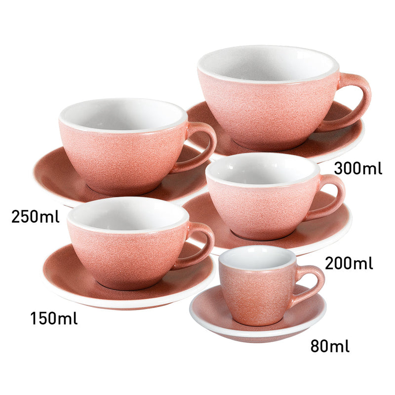 Egg - Set of 1 150ml Flat White Cup and Saucer - Nature Inspired Colours