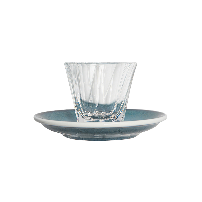 120ml Twisted Cortado Glass  and 14.5cm Shared Saucer