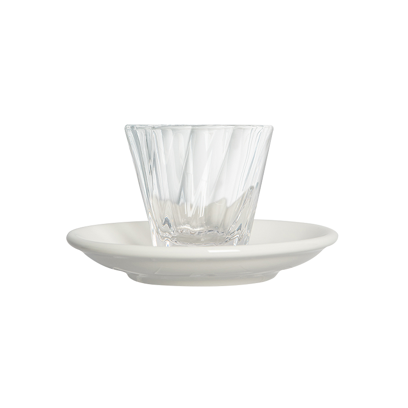 120ml Twisted Cortado Glass  and 14.5cm Shared Saucer