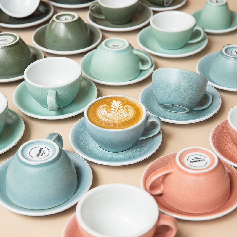 Egg - Set of 1 300ml Cafe Latte Cup and Saucer - Nature Inspired Colours