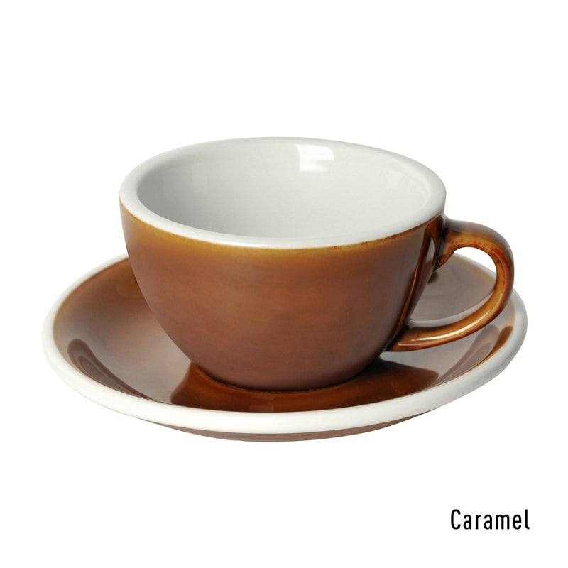 Egg Set of 1 200ml Cappuccino Cup & Saucer (Potters Colours)