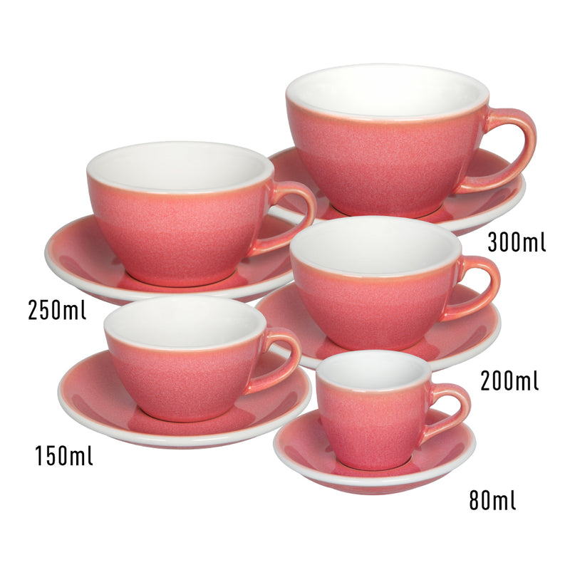 Egg Set of 1 300ml Cafe Latte Cup & Saucer (Potters Colours)