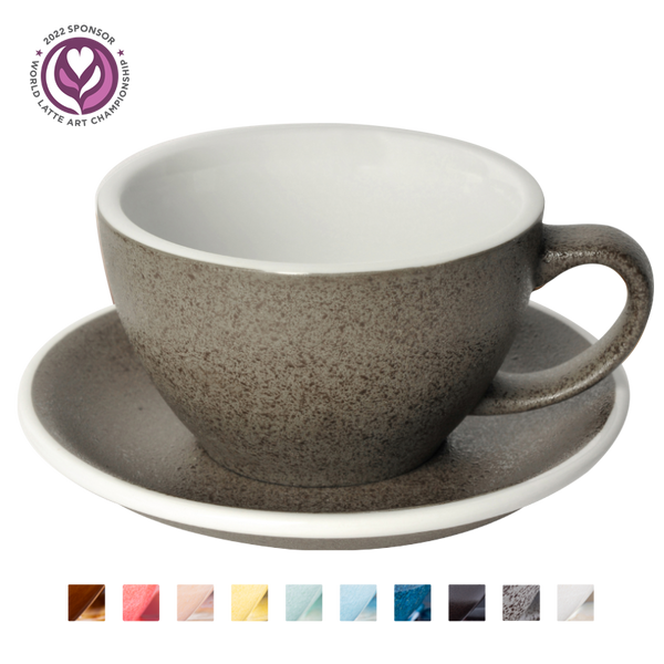Egg Set of 1 300ml Cafe Latte Cup & Saucer (Potters Colours)