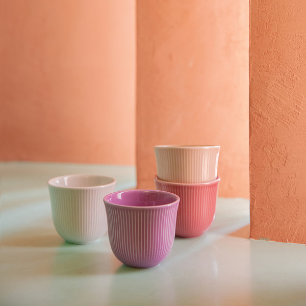 Brewers - Set of 4 Embossed Tasting Cup (Mauve Morn)